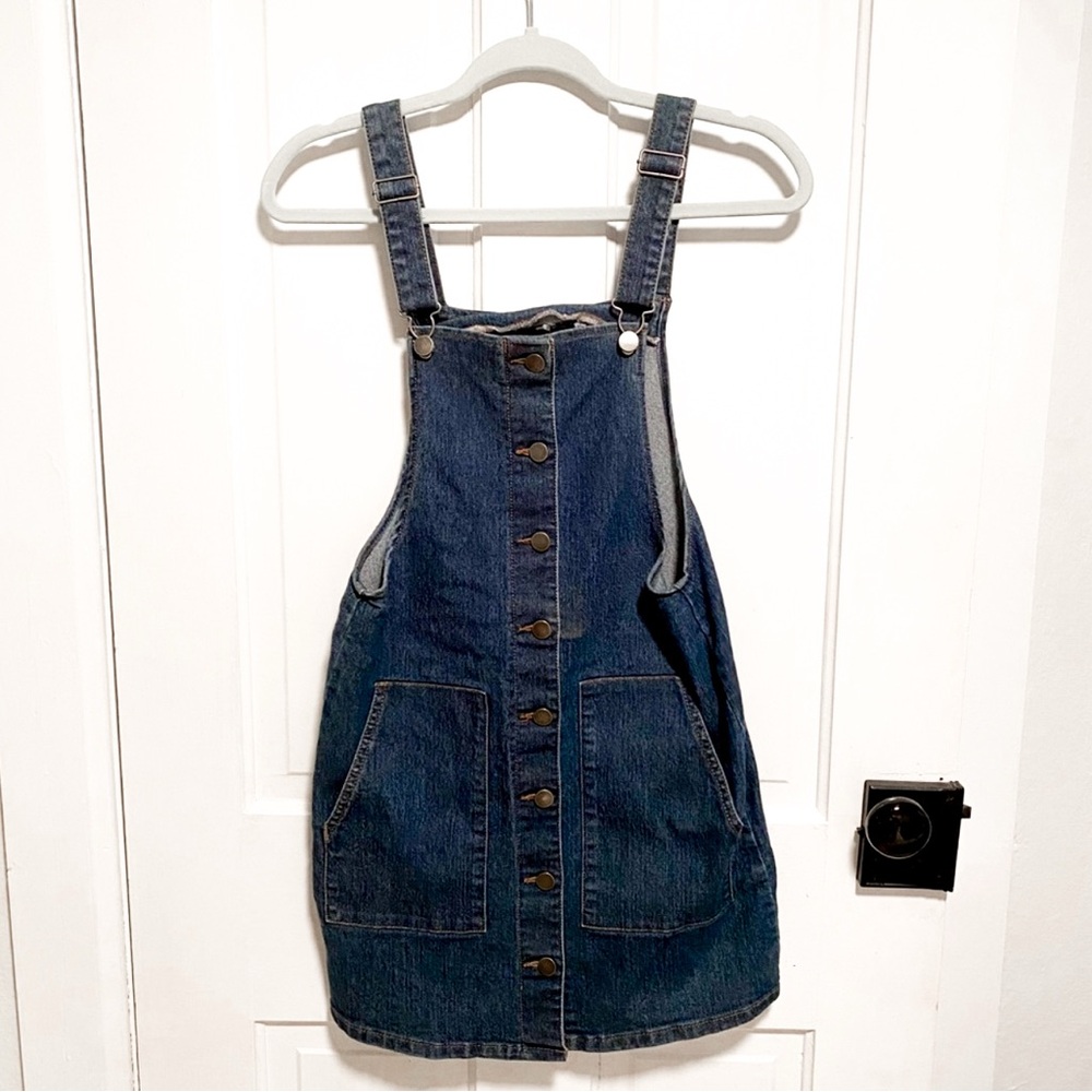 SO- jean bib dress small